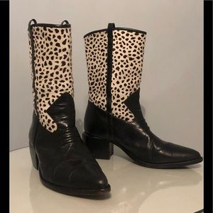Brighton Leather Cowboy Boots